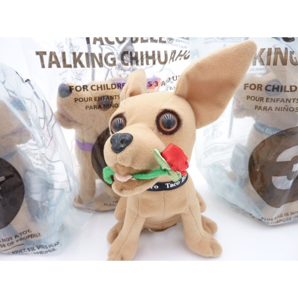 Lot of 4 taco bell chihuahua 3 sealed 1 open 1double - Picture 2 of 7